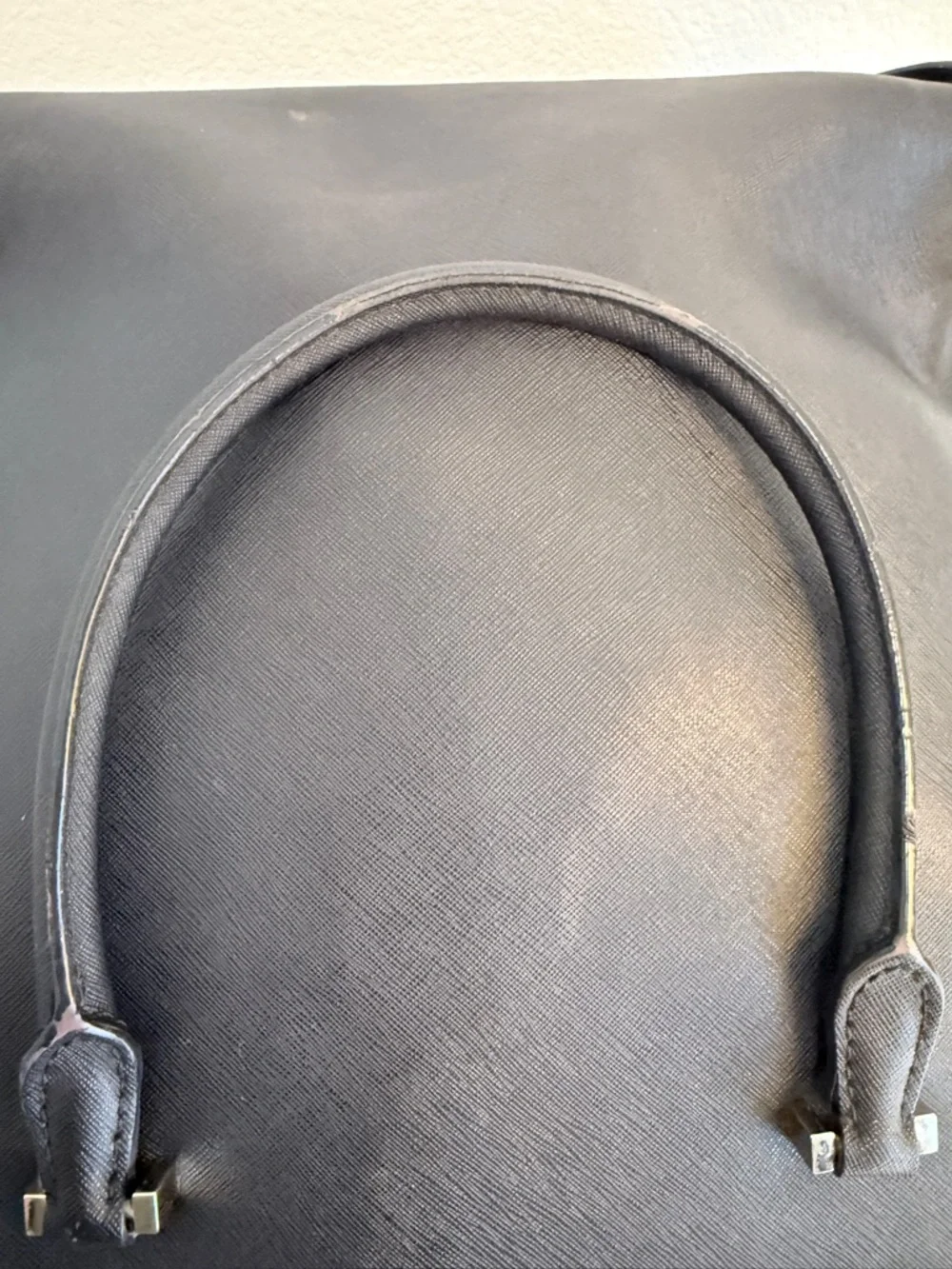 kate spade Black Saffiano Dome Satchel with Removable Strap